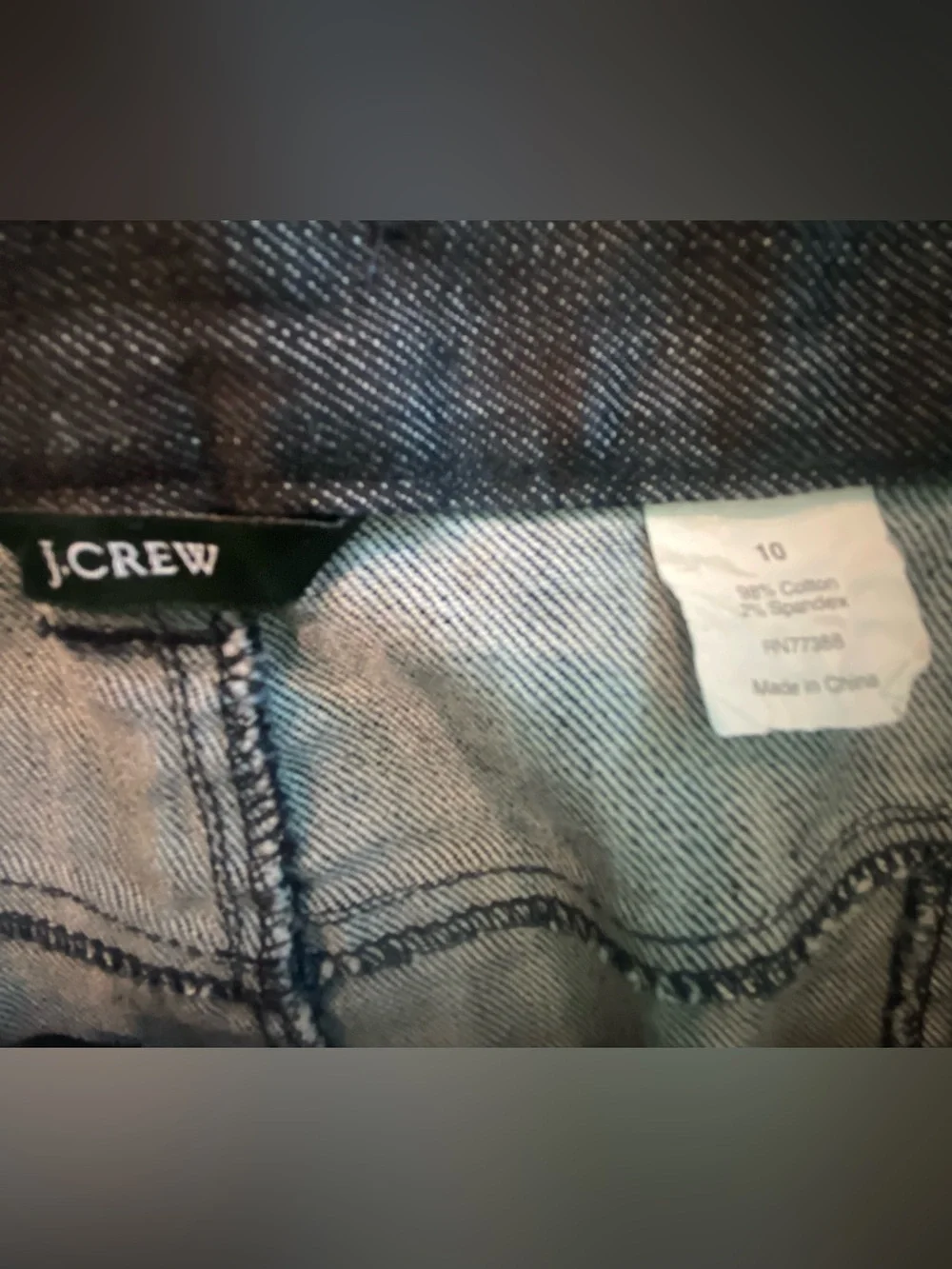 J. Crew Dark Blue Denim Pencil Skirt